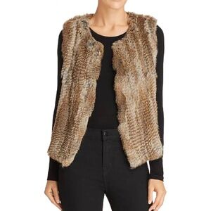 525 America Rabbit Fur Vest in Brown Size S